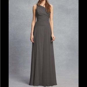 NWT White by Vera Wang Charcoal Bridesmaid Dress